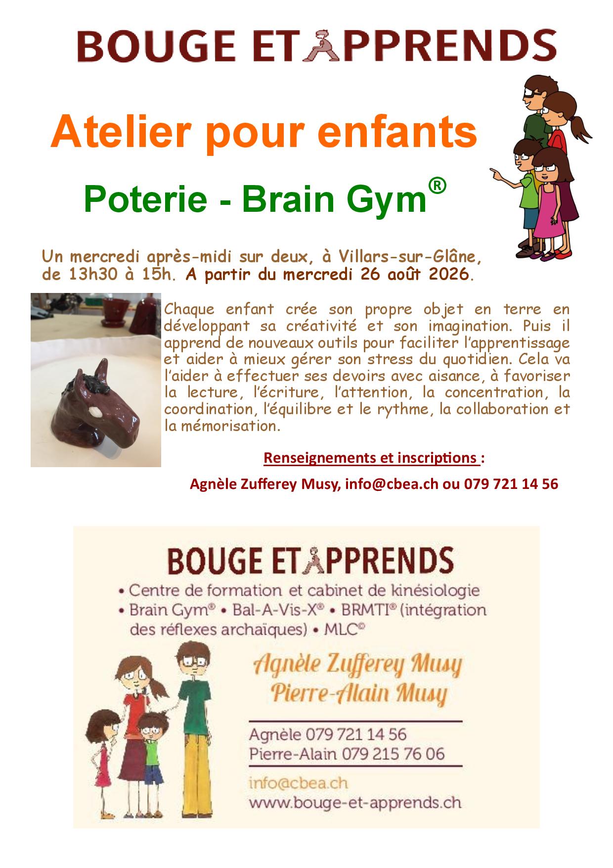 Brain Gym Poterie septembre 2026