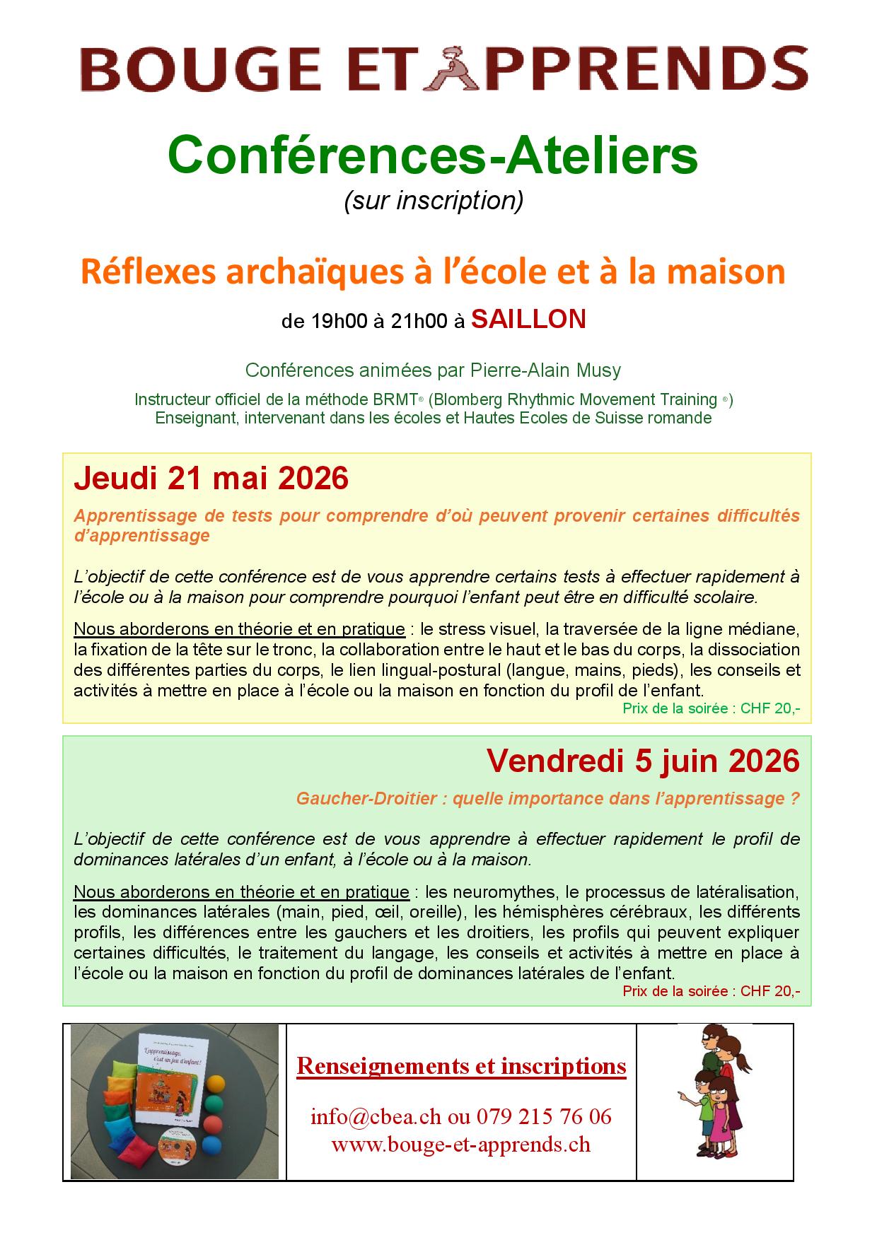 Conférence RA Saillon 21 05 et 05 06 2026