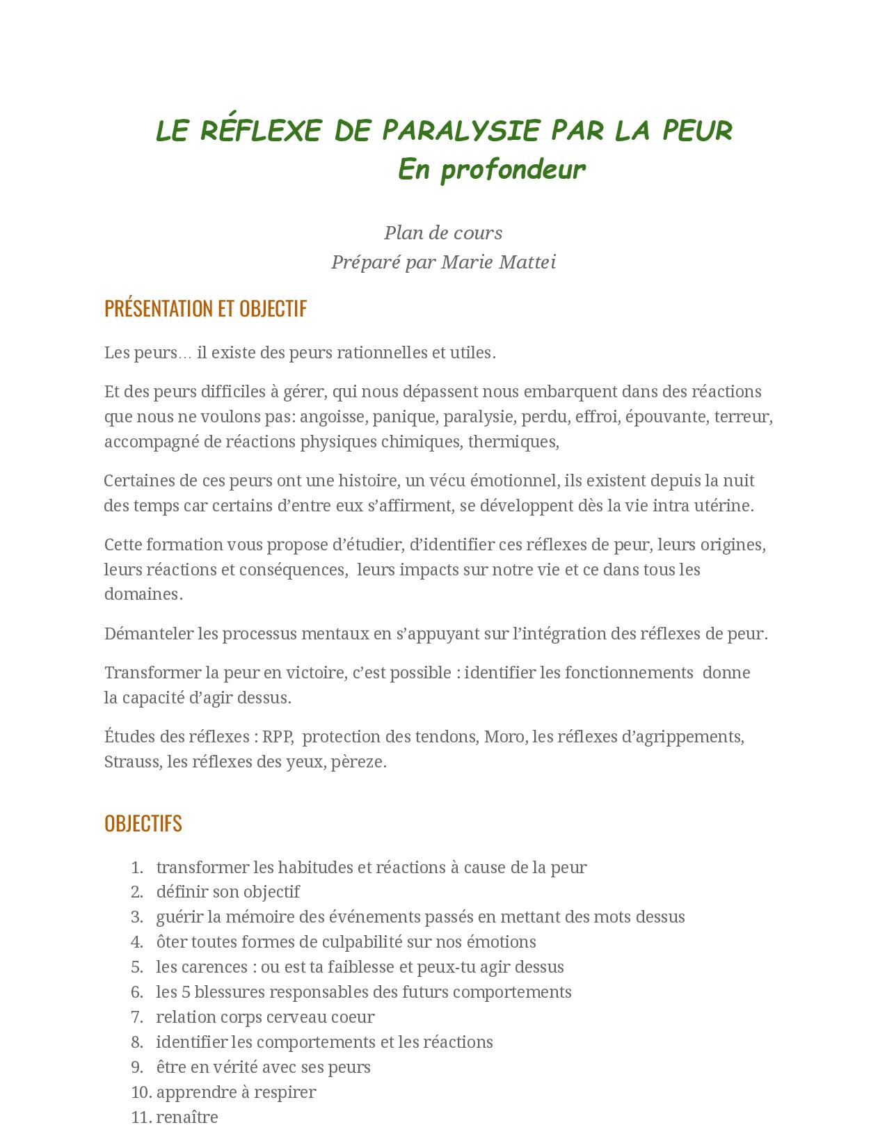 RPP en profondeur